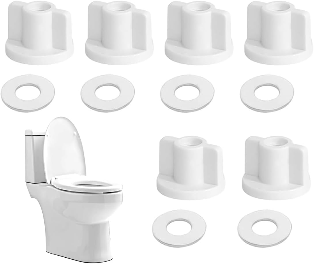 Stück Kunststoff-befestigungsmuttern Für Toilettensitze, Geeignet Für 6-mm-schrauben, Ersatz Für Oben Montierte Toilettensitzscharniere (m6)