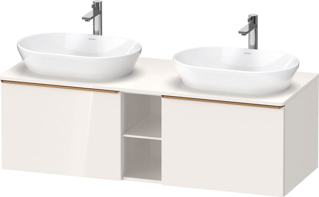 Duravit Waschtischunterschrank D-Neo 140x55cm, 2 A, 1 Pl, B bs, b geb/we hgl