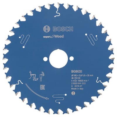 Bosch Kreissägeblatt Expert for Wood 180 x 30 x 2,6 mm 36