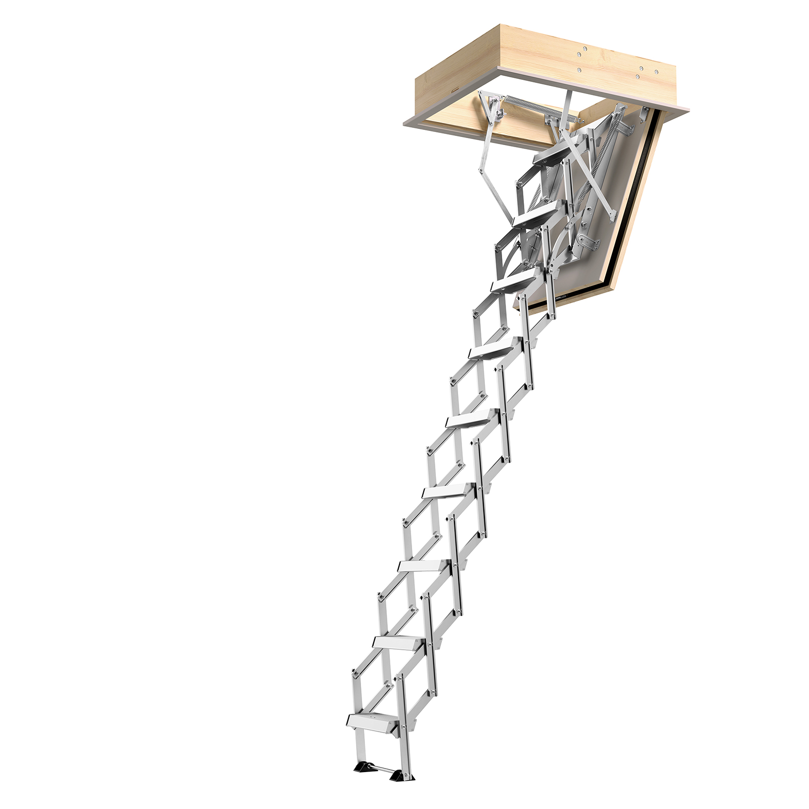 Dolle Feuerhemmende Bodentreppe Rei 60 Vario 266-295cm Raumhöhe Mit U-wert 0,94w/m² Und Deckenöffnung 120x60cm