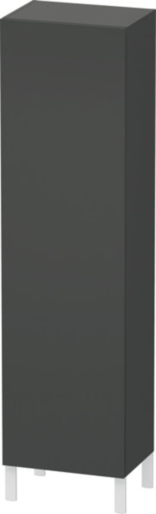 Duravit Hochschrank L-Cube 50x36,3x176cm, Tür links, graphit matt