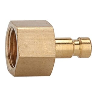 Riegler Nippel für Kupplungen NW 2,7, Messing blank, G 1/8 IG, SW 12