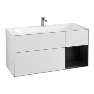 V&B Waschtischunterschrank Finion 119,6x59,1cm, Rg re bla m Lac, wh. m Lac