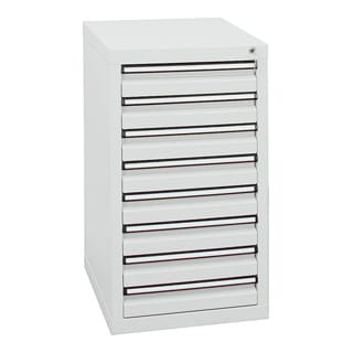 Stumpf Schubladenschrank Serie STS 410, 8 Schubladen lichtgrau (8x100mm)