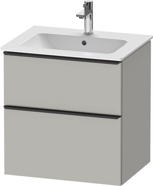 Duravit Waschtischunterschrank D-Neo 61x46,2cm, sw/gr ma, 1 Schubk., 1 Ausz.
