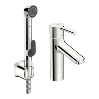 Hansa Waschtisch-Einhebelmischer HANSAVANTIS XL m Brause, o. Abl.garn, Ausl. 114mm, ch