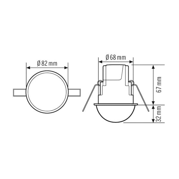 ESYLUX Decken-Präsenzmelder EB, 360 Grad PD-CE 360i/24