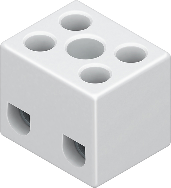 HKL Anschlussklemme 2,5qmm 2p Porzellan 127.G