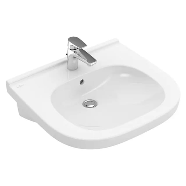V&B Waschtisch VICARE 61x55cm, m HL, m ÜL, weiß AntiBac C-Plus