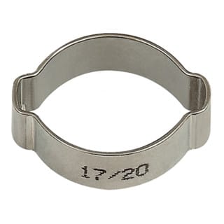 Riegler 2-Ohr-Schl.klemme, Edelstahl (W4), Spannbereich 17-20 mm, 7,5 mm