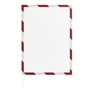 Magnetoplan magnetofix Magnetrahmen SAFETY, 5 Stück, A3, rot-weiß