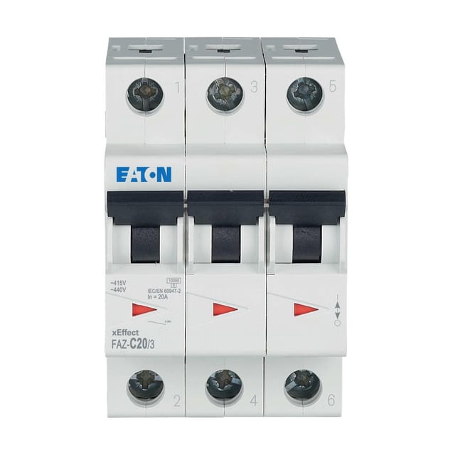 Eaton Leitungsschutzschalter C 20A, 3p FAZ-C20/3