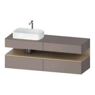 Duravit Waschtischunterschrank Qatego 160x55x60cm, E na/b m, Pl, B l, Nischenb