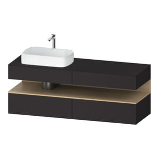 Duravit Waschtischunterschrank Qatego 160x55x60cm, E na/gra m, Pl, B l, B