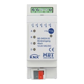 MDT technologies Binäreingang 4-fach 2TE REG, 24VAC/DC BE-04024.02