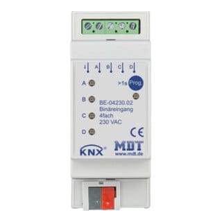MDT technologies Binäreingang 4-fach 2TE REG, 230VAC BE-04230.02