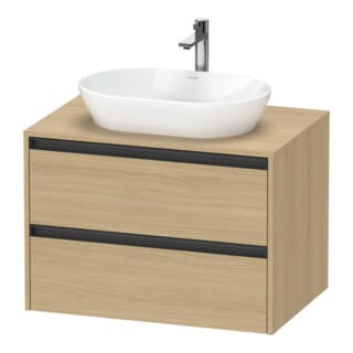 Duravit Waschtischunterschrank Ketho.2 80x55cm, E N, Pl m 1 Ausschn, wandhängend