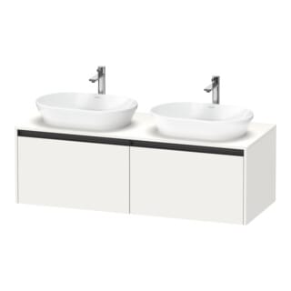 Duravit Waschtischunterschrank Ketho.2 140x55cm, B bs, we. matt, 2 Ausz., wandhängend