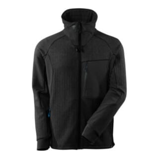 Mascot Sweatshirt, Reißverschluss, Stehkragen Sweatshirt mit Reißverschluss Größe L, Schwarz-meliert/Schwarz
