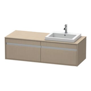 Duravit Waschtischunterschrank Ketho 140x55x42,6cm, f EWT, 2 AZ, B re, lei