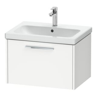Duravit Waschtischunterschrank D-Code 63,4x40x46cm, 1 Ausz., we. ma, Gr. chrom