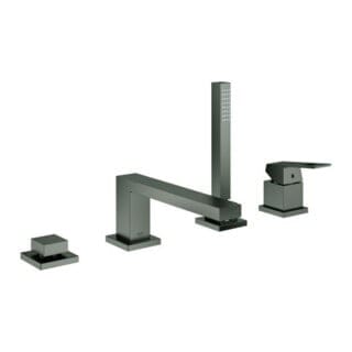 Grohe 4-Loch-Wannenkombination Eurocube hard graphite gebürstet