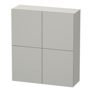 Duravit Halbhochschrank L-Cube 70x24,3x80cm, 2 Türen, betongrau matt
