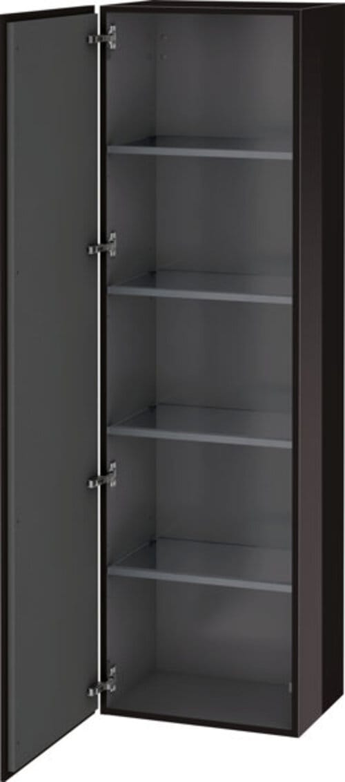Duravit Hochschrank L-Cube 50x36,3x176cm, Tür li, schwarz Hochglanz