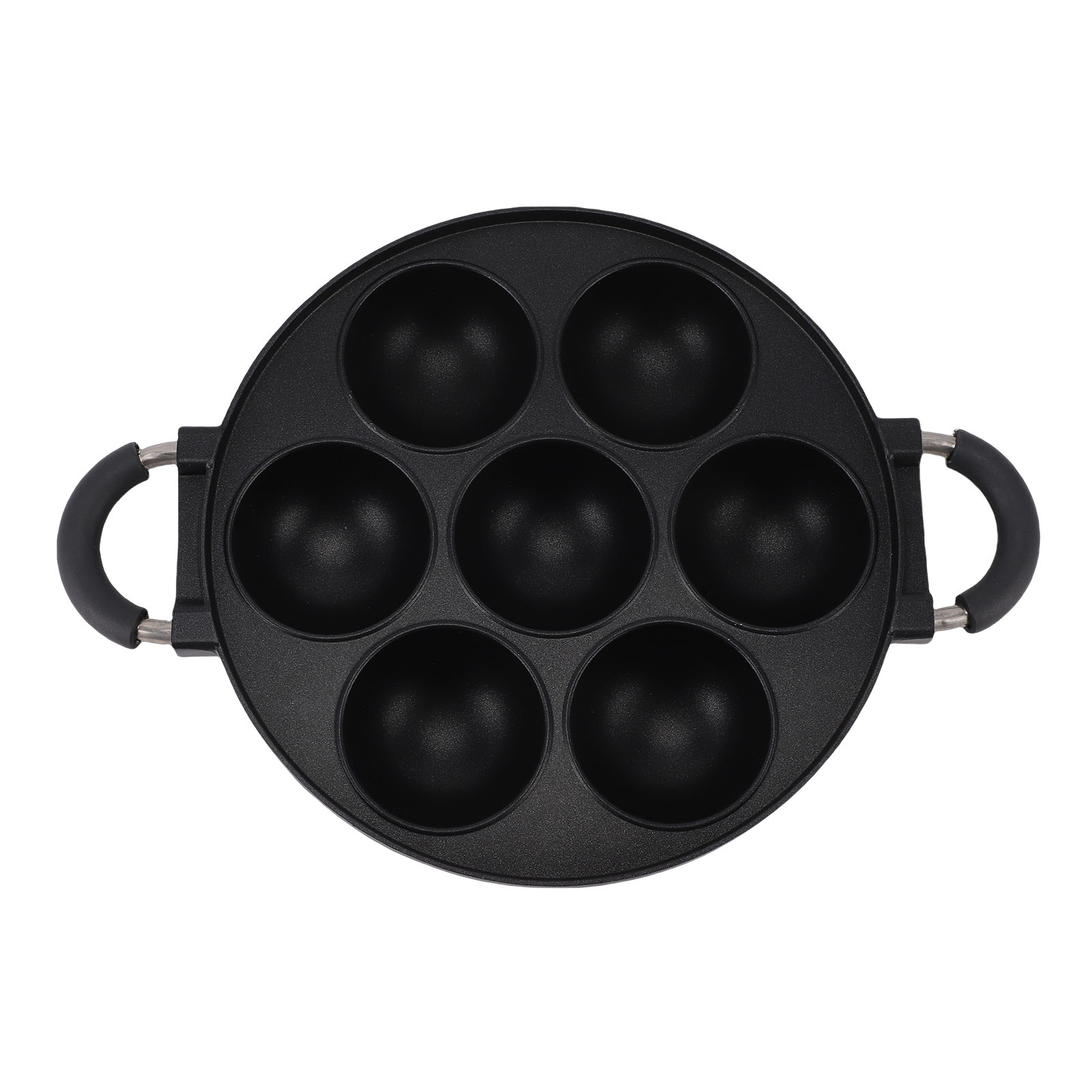 Große, Antihaftbeschichtete Takoyaki-grillpfanne Aus Aluminiumlegierung, Ideal Für Eier, Pfannkuchen, Oktopus Und Fleischbällchen, Mit Zwei Griffen Zum Kochen