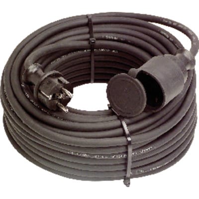 as-Schwabe Gummi-Kabelverlängerung 50m, IP44, H07RN-F3G1,5
