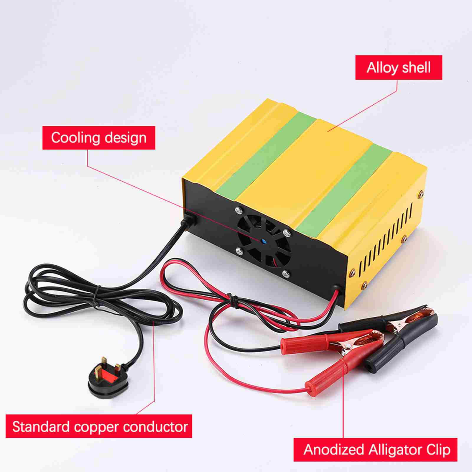 12v/24v Smart Pulse Batterieladegerät Mit Digitalanzeige Für Auto- Und Motorradbatterien (uk-stecker).