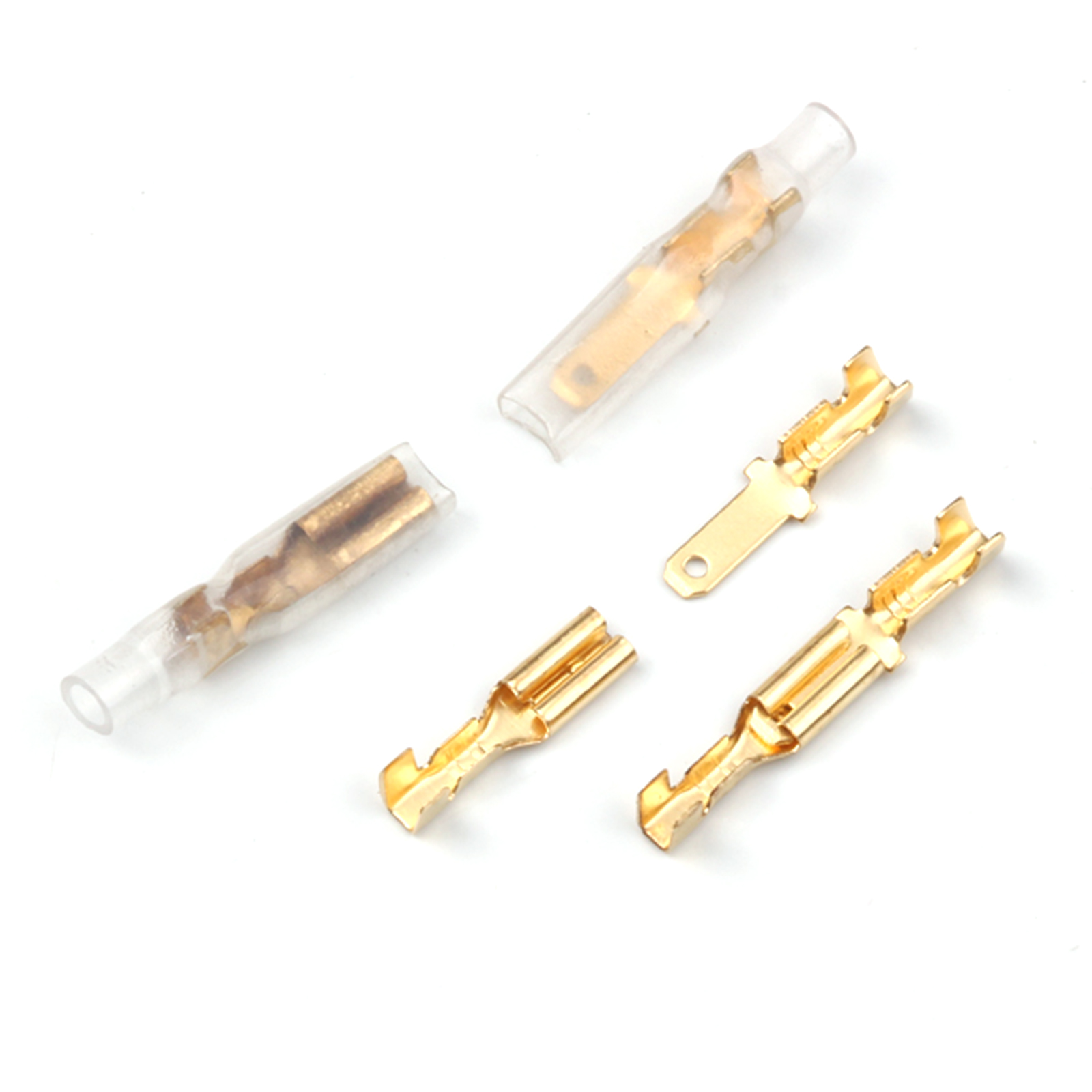Satz Mit 200 2,8 Mm Anschlussklemmen Für Elektrische Kabel.