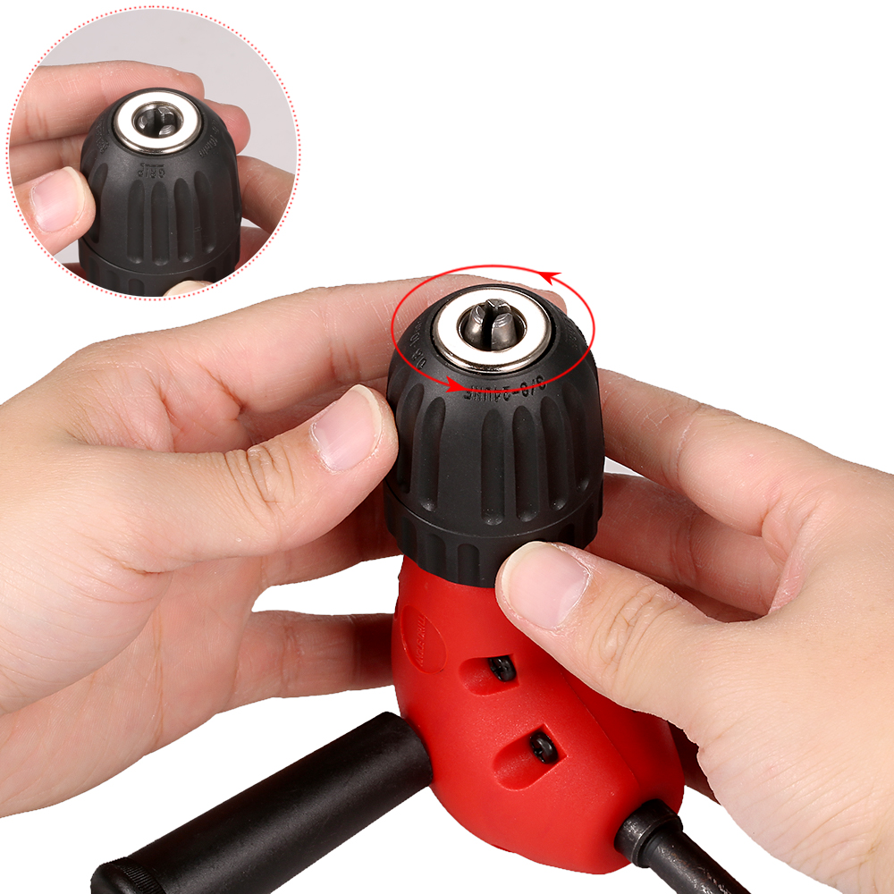Professioneller Rechtwinkliger Verlängerungsfutteradapter, 9,5 Mm (3/8 Zoll) Rundschaft, Für Bohrer Mit Einem Durchmesser Von 0,8 Bis 10 Mm.