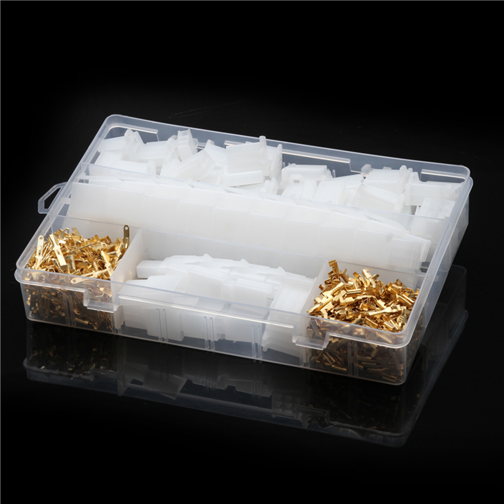 580 Stück, 50 Sets Kfz-elektriksteckverbinder (2,8 Mm, 2, 3, 4, 6 Und 9 Pins) Mit Aufbewahrungsbox