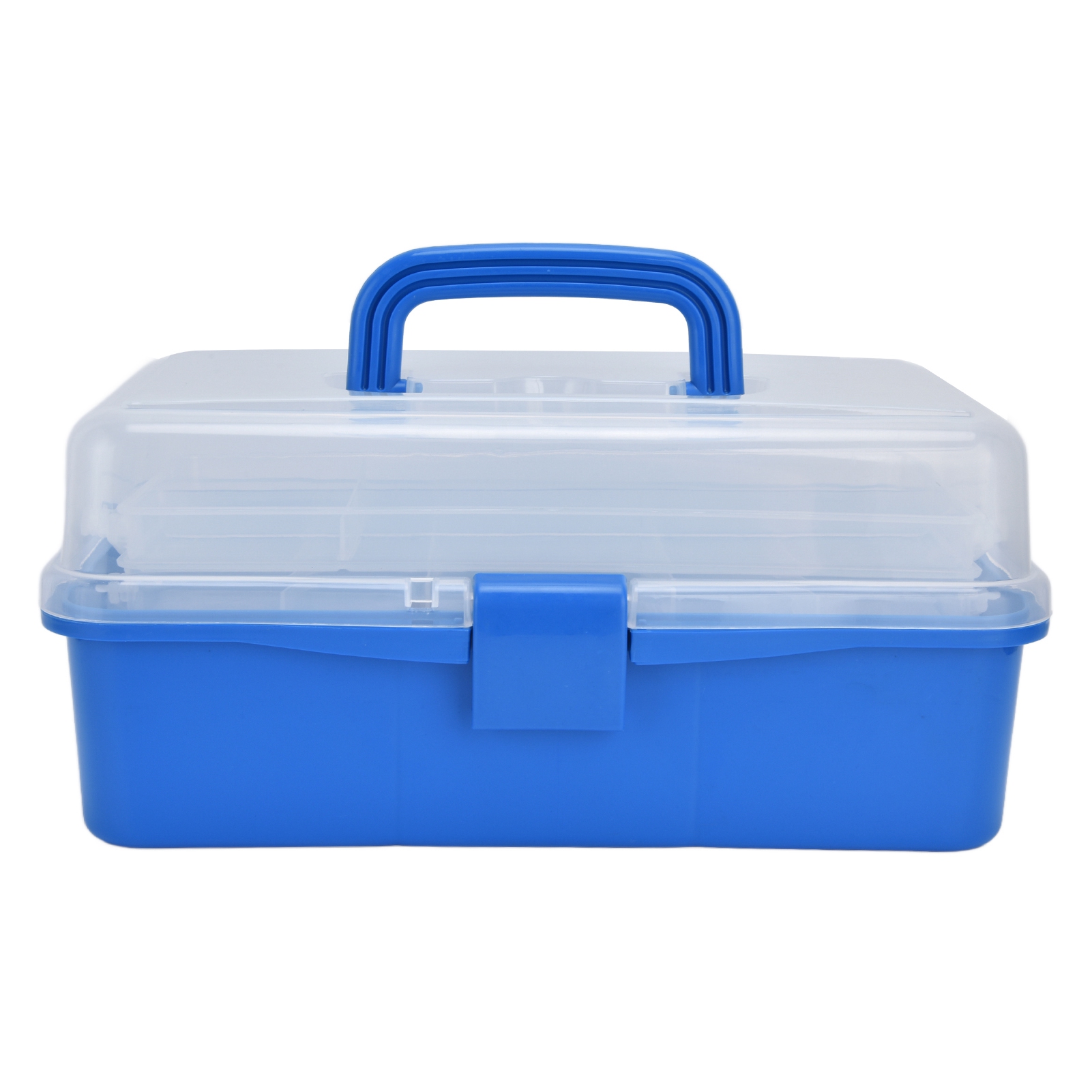 Tragbare, Dreistöckige Aufbewahrungsbox Aus Kunststoff, Faltbar Und Mit Transparentem Deckel, Ideal Zur Aufbewahrung Ihrer Werkzeuge.