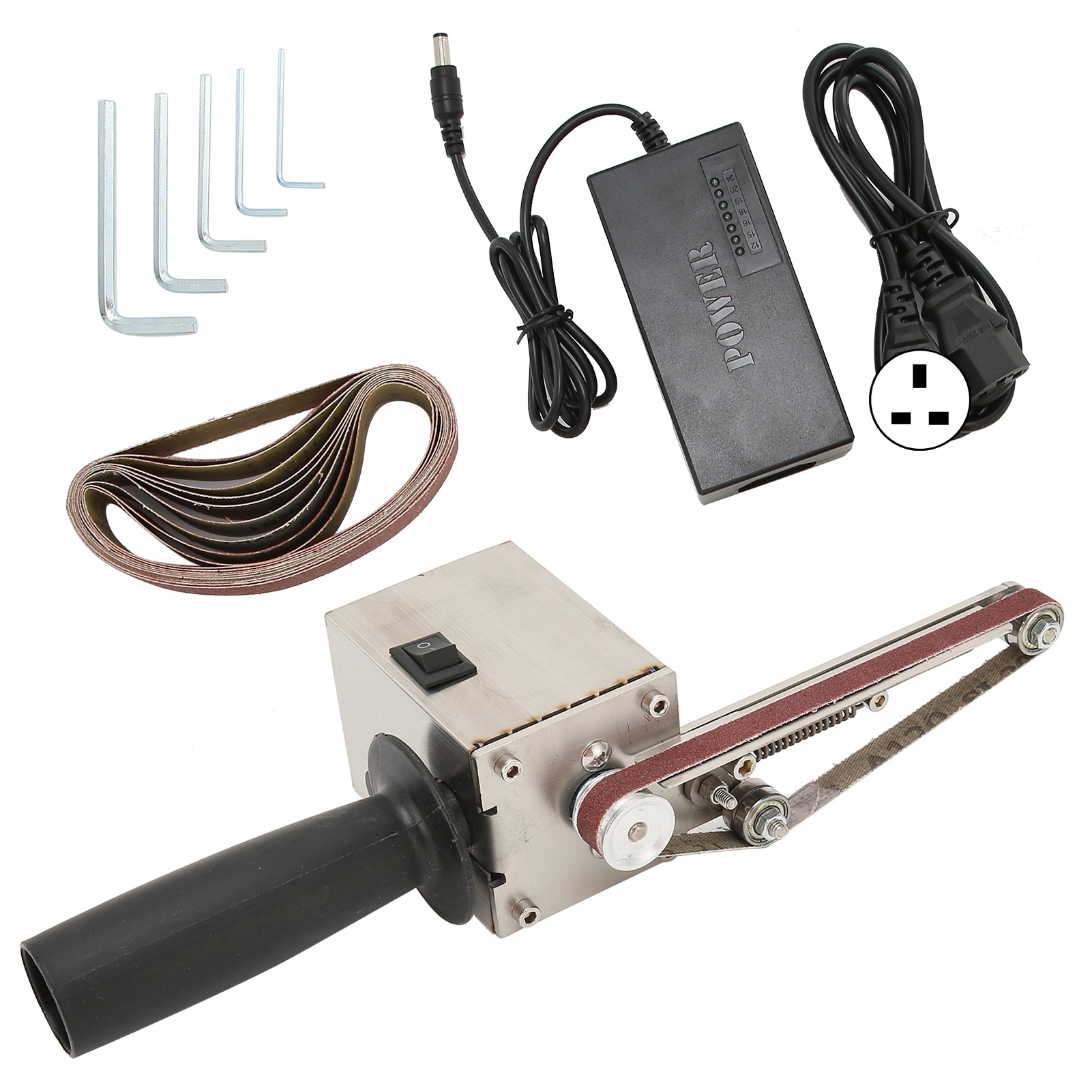 Mini-elektrobandschleifer, Verstellbarer Tragbarer Schleifer, Poliermaschine, Wechselstrom 110-240 V Für Heimwerker, Uk-stecker 775 (100 W)