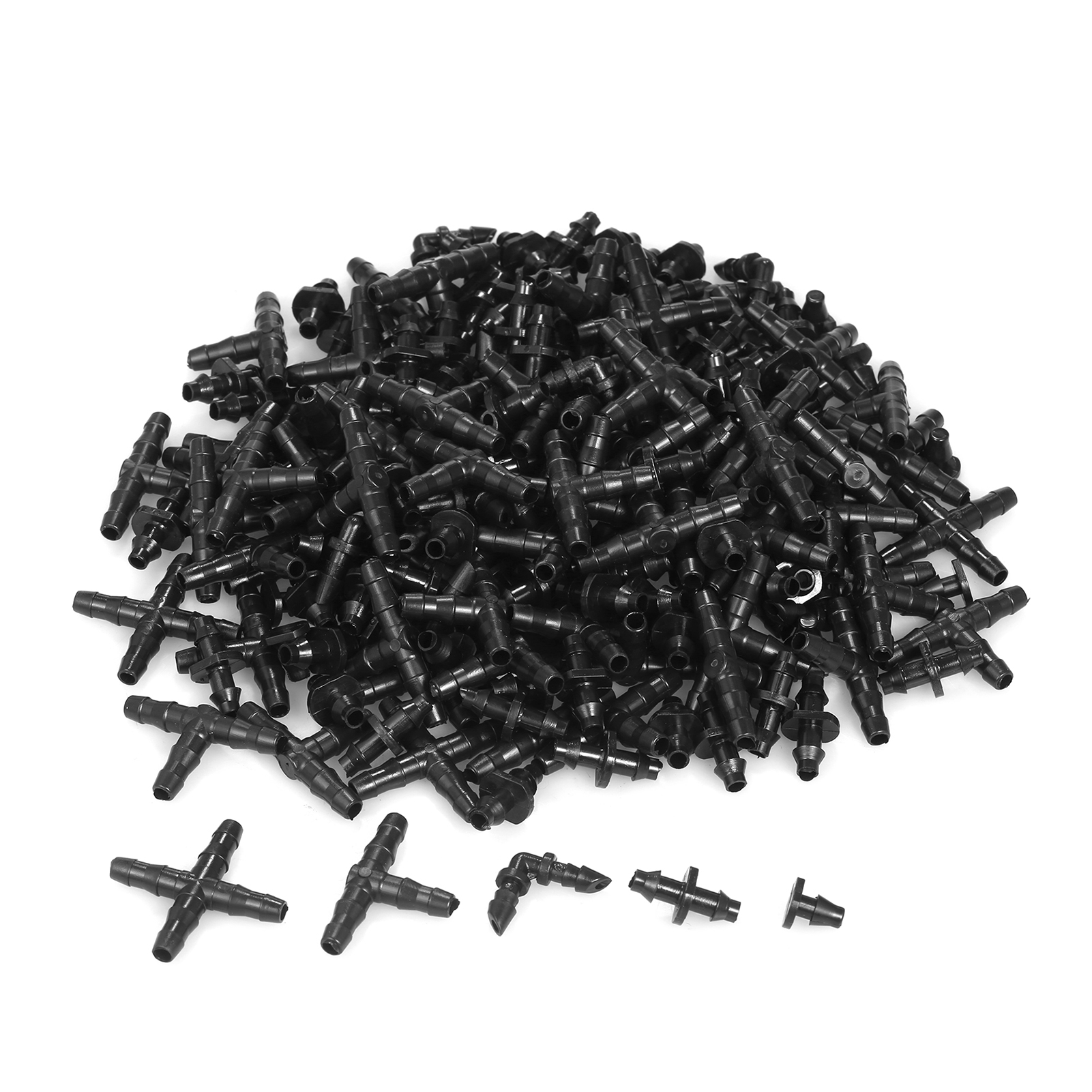 200-teiliges Set Für Tropfbewässerungssysteme: Schlauchverbinder, Kompatibel Mit 1/4-zoll-garten- Und Rasenschläuchen (20 4-wege-verbinder, 20 Winkel, 80 Gerade Enden, 20 Stopfen, 60 T-stücke).