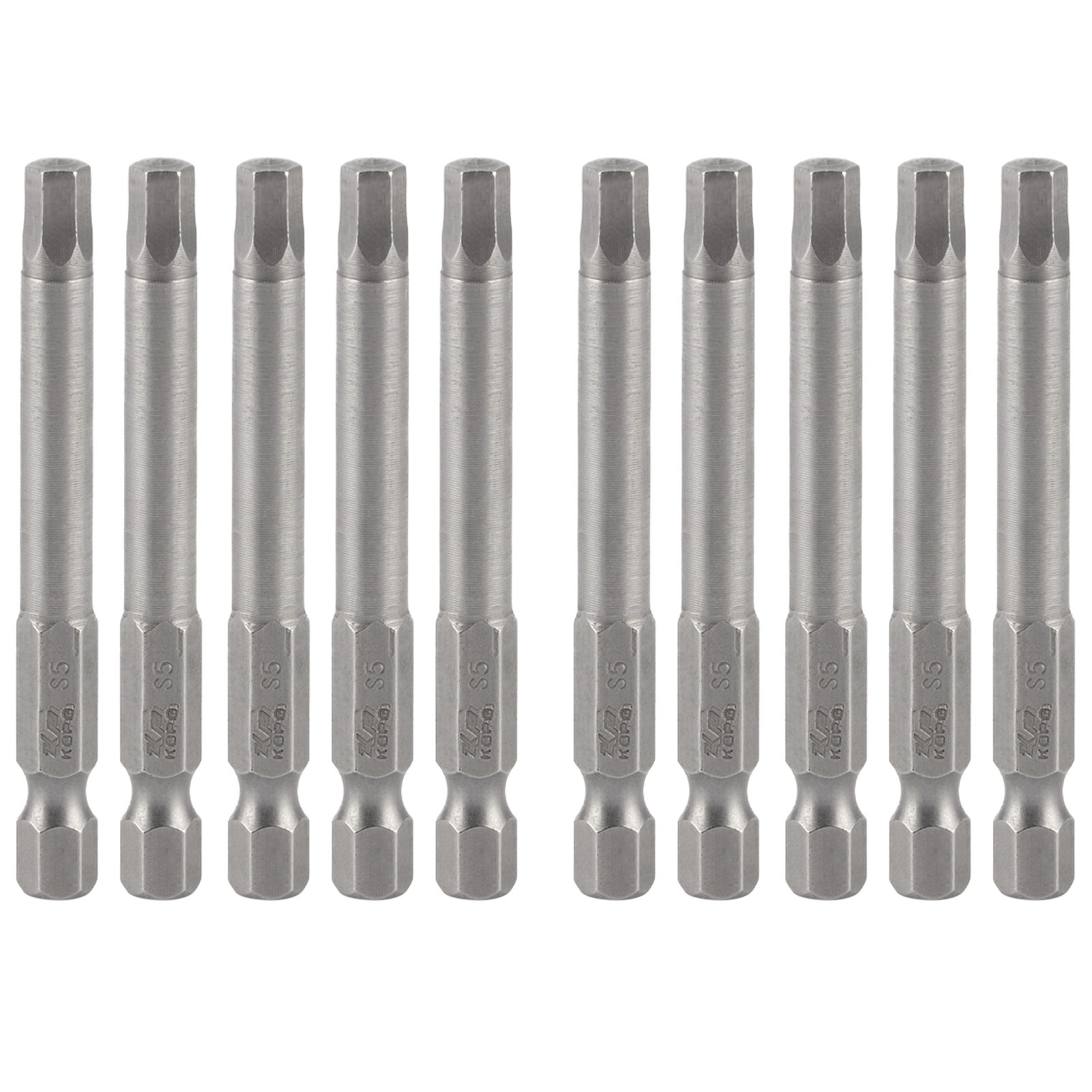 Set Mit 10 Gehärteten Sechskant-elektroschraubendreherbits Mit Magnetischem Zubehör S1/4 65 Mm