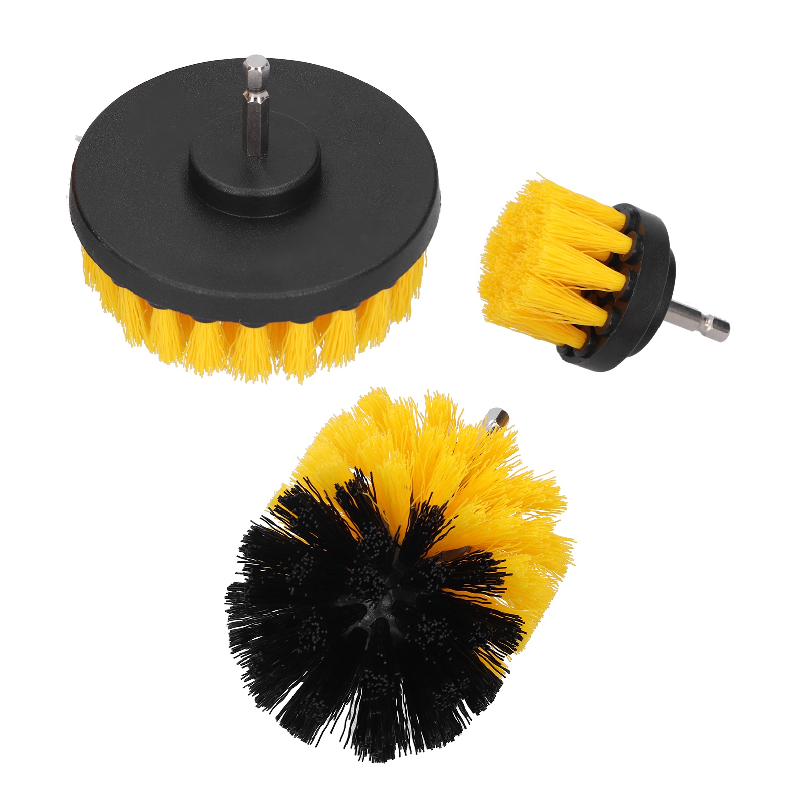 Bohrmaschinenbürsten-set, Elektrische Nylon-reinigungsbürste, Fliesenreinigungswerkzeug, Gelb
