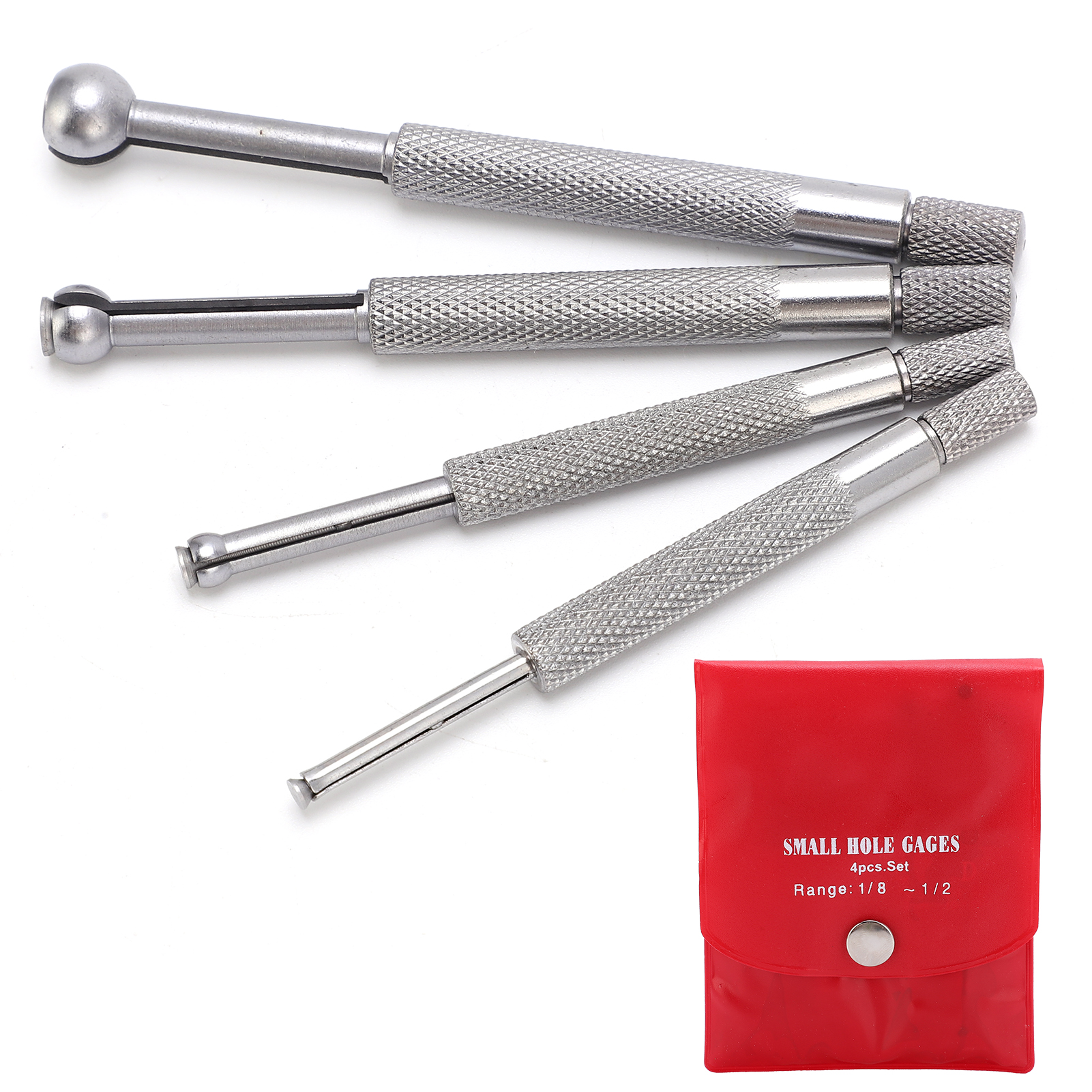 Satz Von 4 Teleskopierbaren Vollkugellehren Von 3 Bis 13 Mm Zur Messung Von Bohrungen Und Nuten.