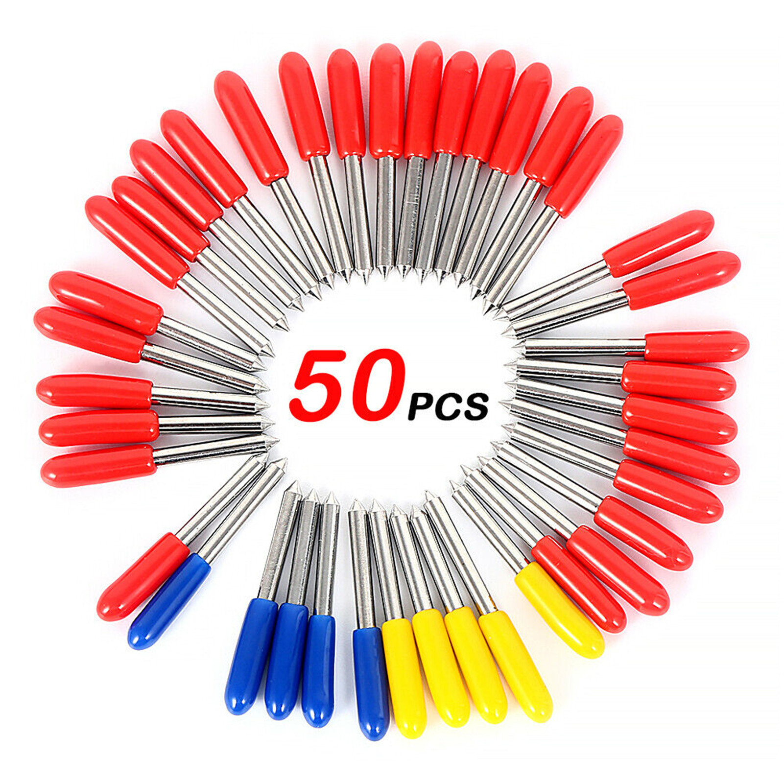 50 Ersatzklingen Für Cricut, Vinylschneideklingen: 30 Standardklingen 45° + 10 Flache Klingen 30° + 10 Tiefe Klingen 60°