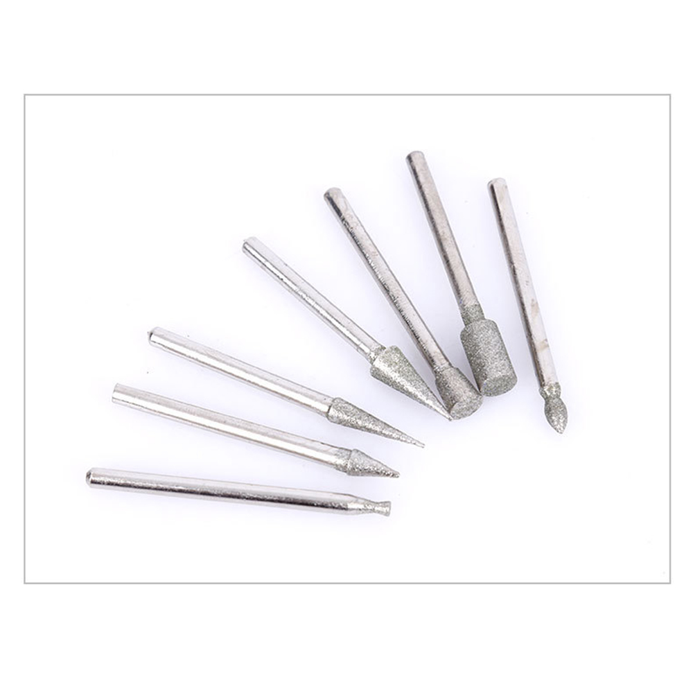 Set Aus 50 Diamantfräsern Für Rotationswerkzeuge, Geeignet Für Die Bearbeitung Von Stein, Marmor Und Porzellan, Schmuckherstellung, Edelsteinbearbeitung Und Gravur, Inklusive Aufbewahrungskoffer.
