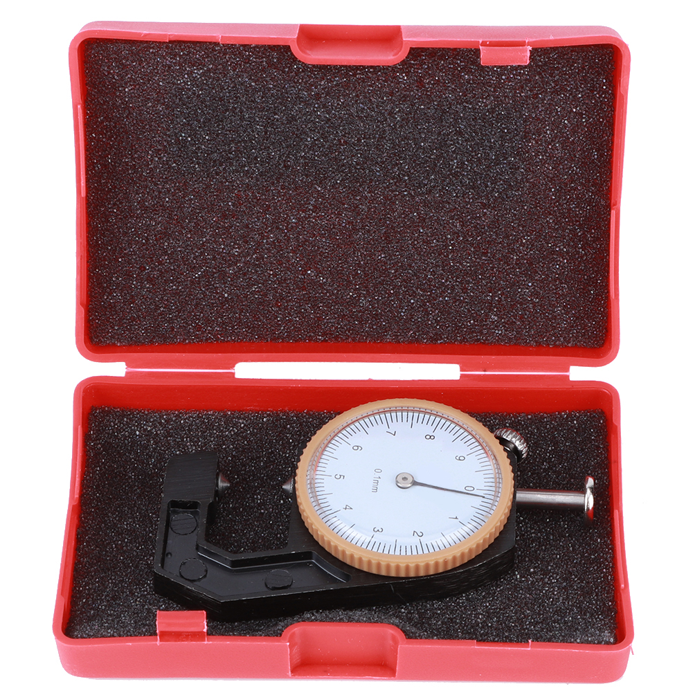 Schwarzes, Tragbares Und Präzises Dickenmessgerät Zur Messung Von Schmuck, Leder Und Platten, Mit Konischem Kopf Von 0 Bis 10 Mm