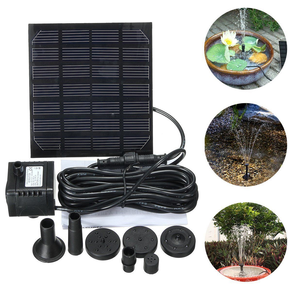 7v 1,5w Solarwasserpumpe Für Springbrunnen, Pflanzen, Automatische Bewässerung, Schwimmbäder, Gärten Und Fischteiche