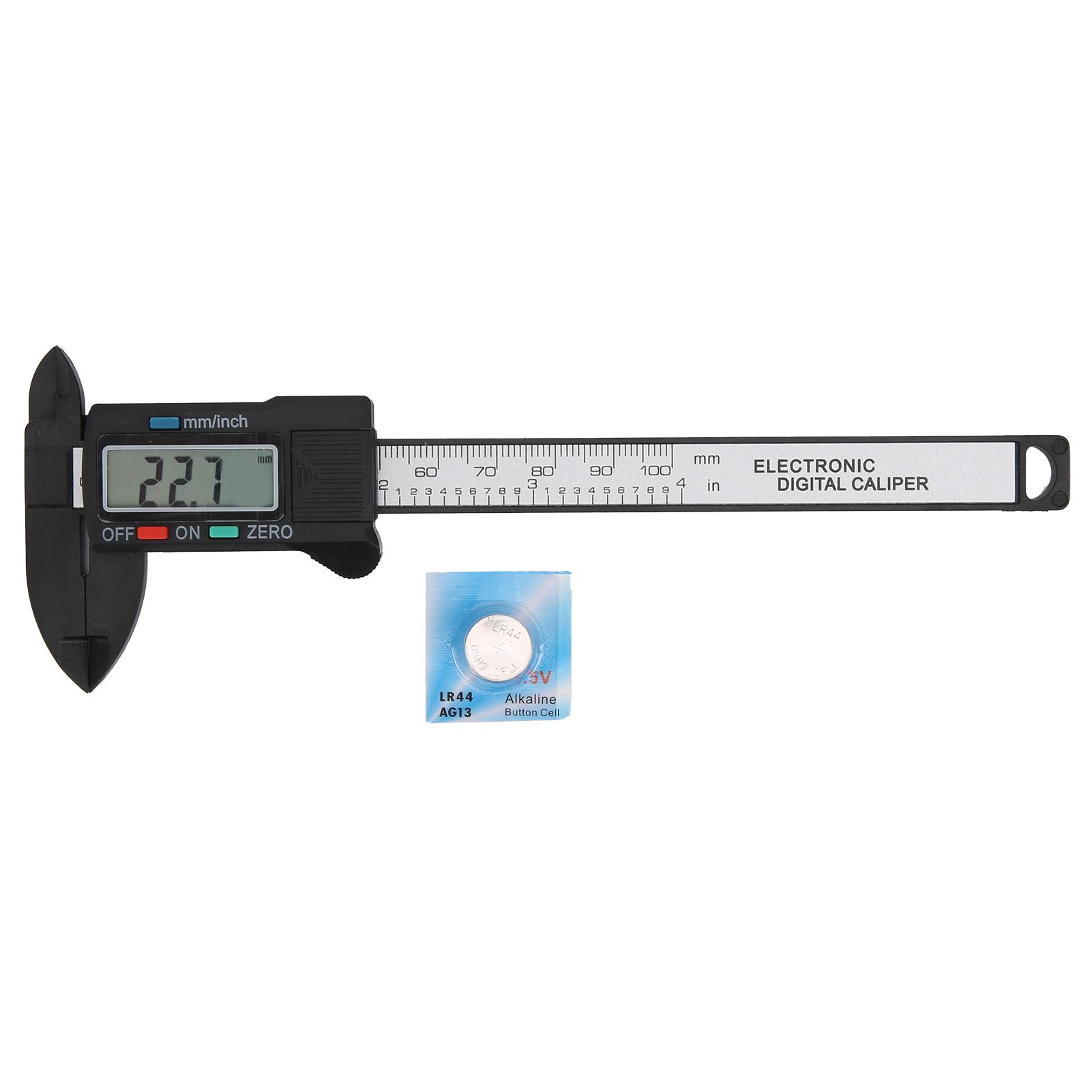 Hochpräziser Digitaler Lcd-messschieber, Gehäuse Aus Kunststoff Und Kohlefaser, Nonius-skala 0–100 Mm.