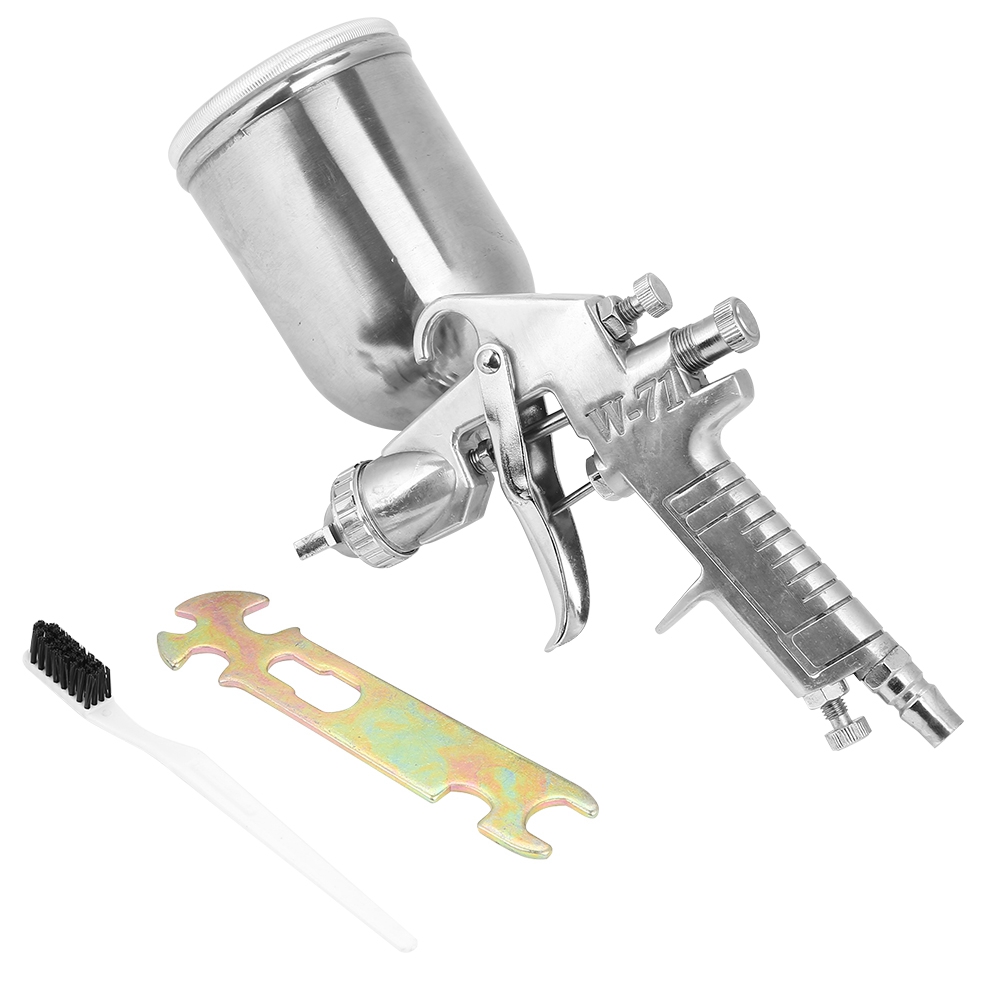 Pneumatische Farbpistole Mit 1,5 Mm Düse, 400 Ml Fassungsvermögen Und Schwerkraftzufuhr.