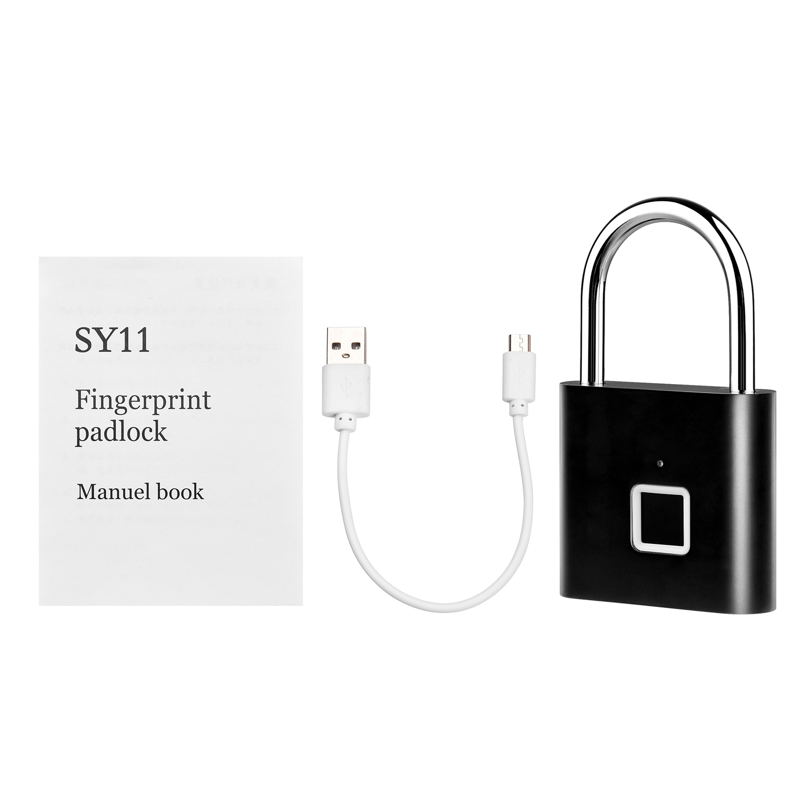 Wiederaufladbares, Schlüsselloses Smart-fingerabdruckschloss, 20 Fingerabdrücke, Morsecode, Notentriegelung, Ip56, Diebstahlsicherung, Für Türen, Gepäck, Rucksäcke