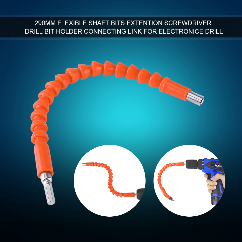Flexible Verlängerung Für 1/4"-sechskant-schraubendreherbits Mit Bithalter Und Verbindungsstück (orange)
