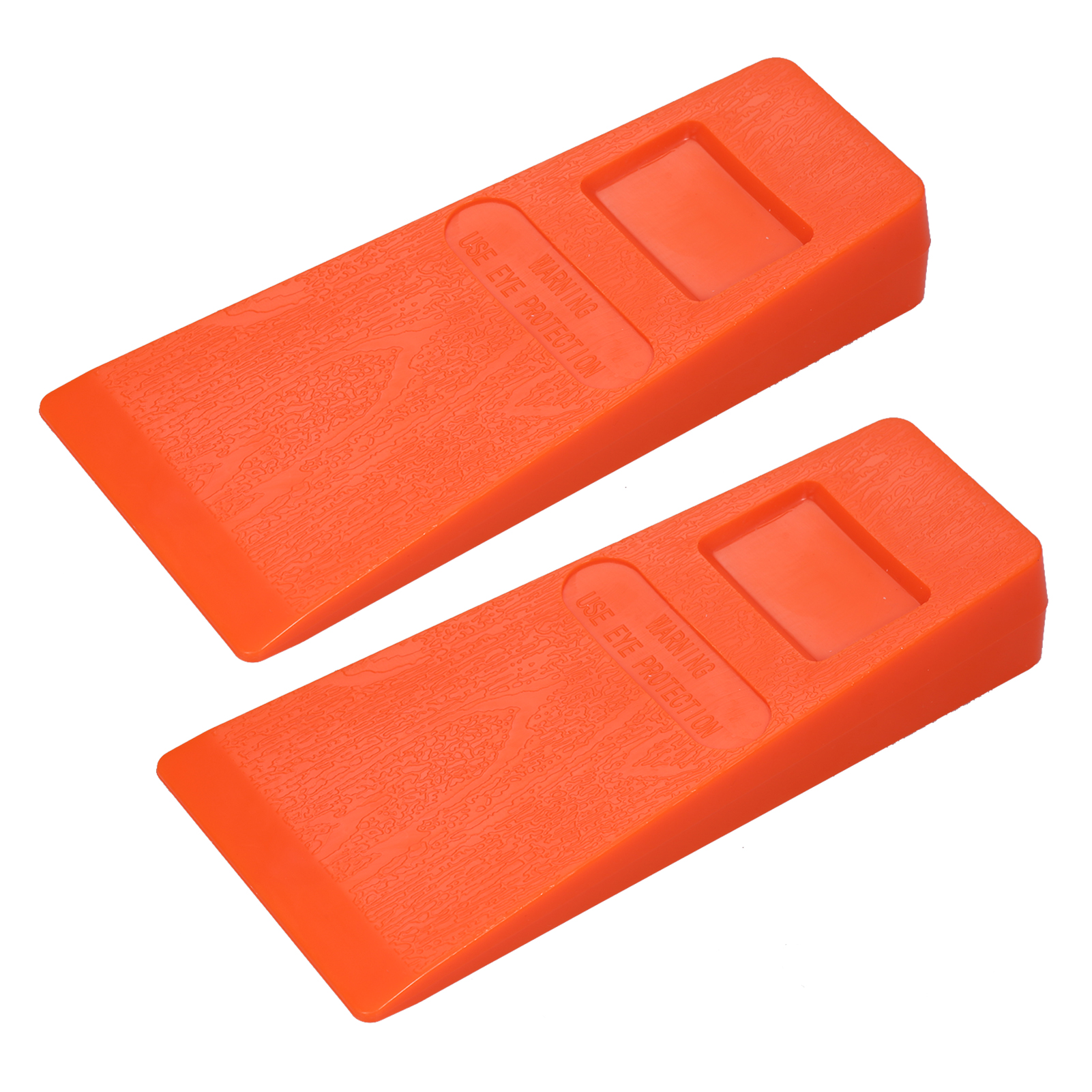 Set Mit 2 Orangefarbenen Kunststoff-fällkeilen, 14 Cm, Baumfällkeil, Keil Mit Dornen, Holzschneidwerkzeug