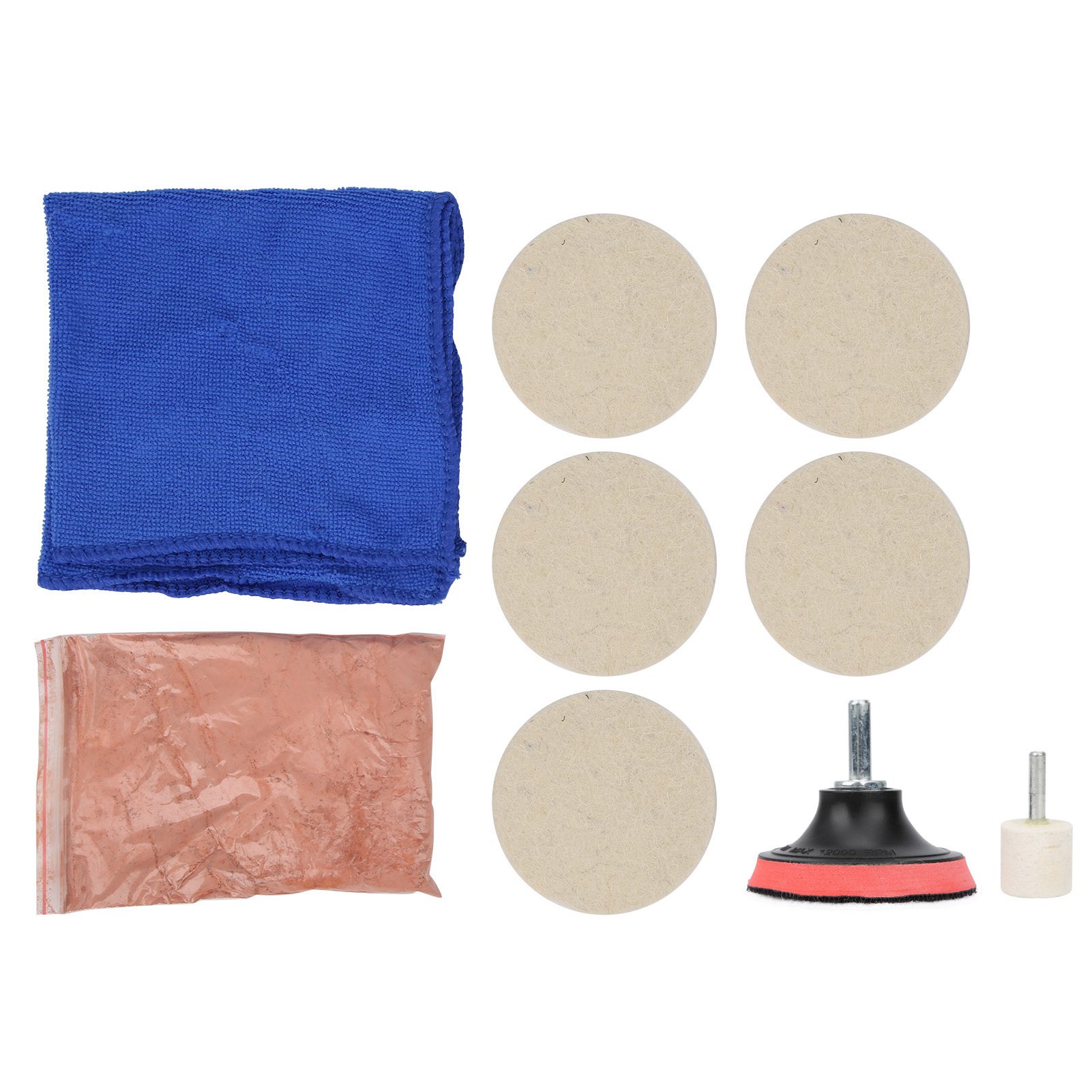 Autoscheiben-polierset: 100 G Ceroxidpulver, Polierpads Inklusive.